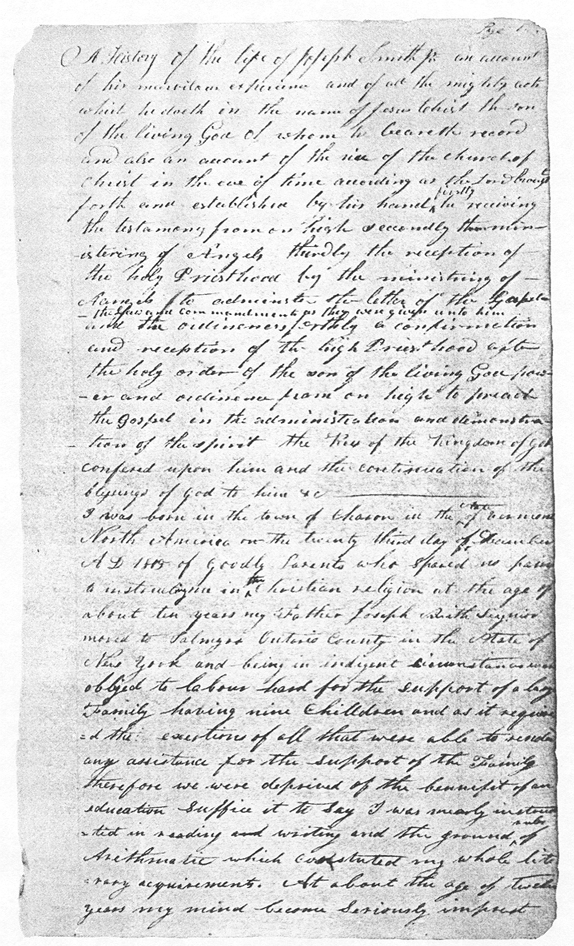 Joseph Smith Letter 1832 p.1