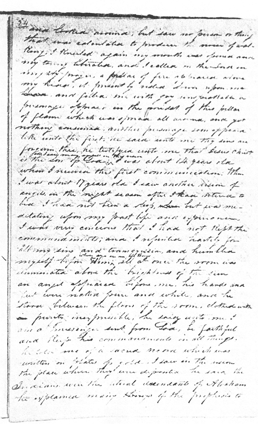 Joseph smith Journal 1835-36 p.24 handwritten