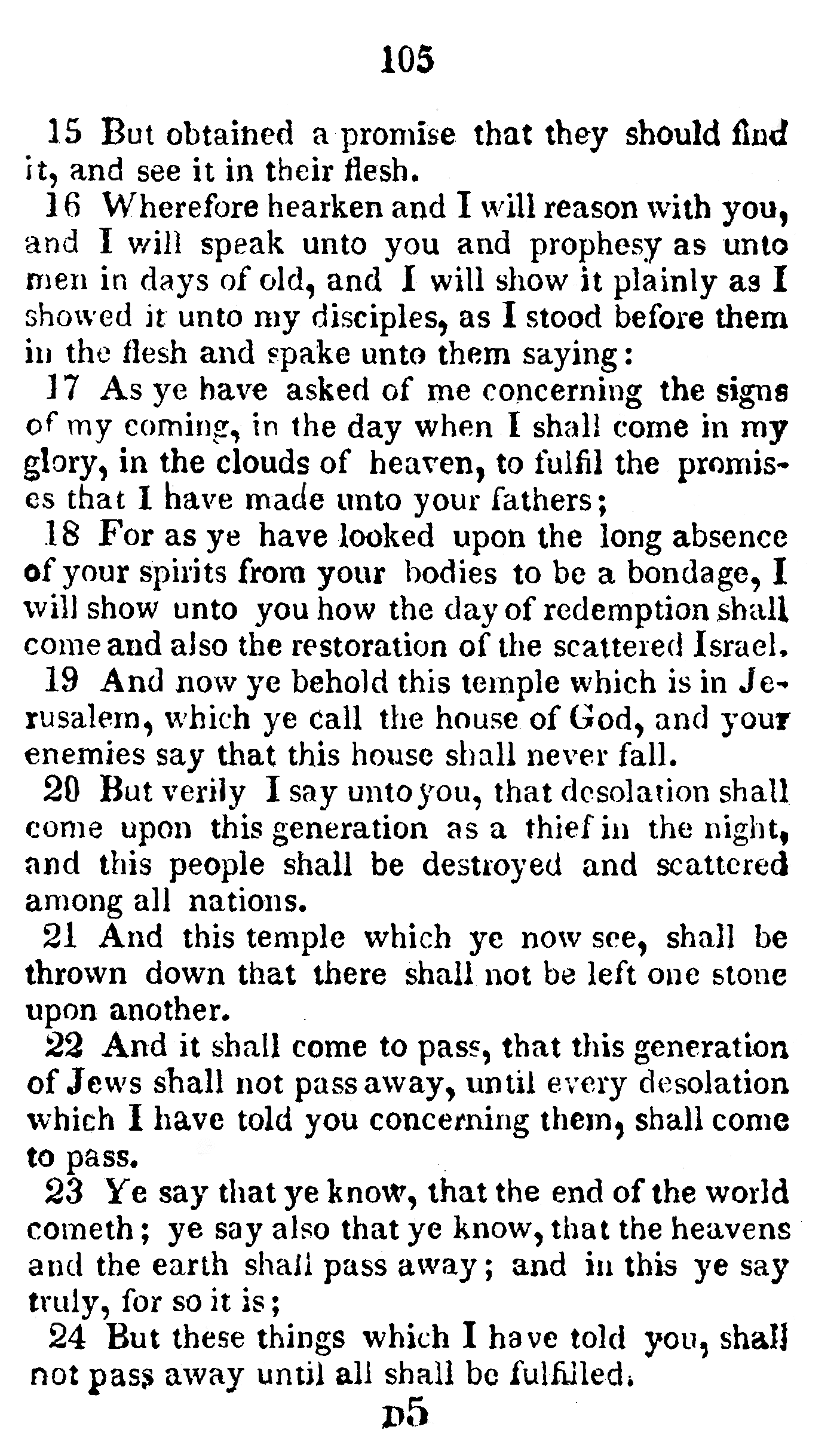 Book Of Commandments 1833 Page 105