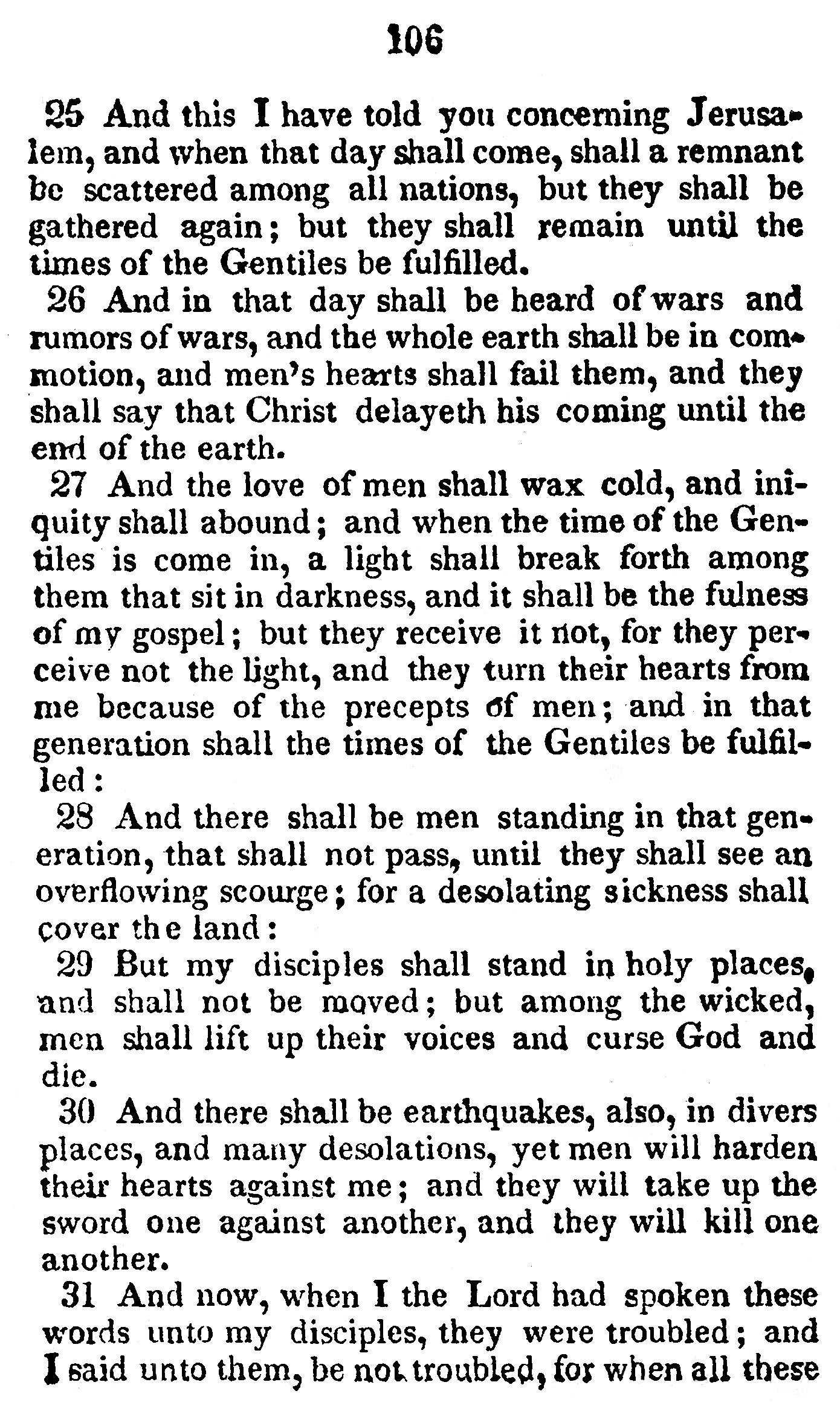 Book Of Commandments 1833 Page 106