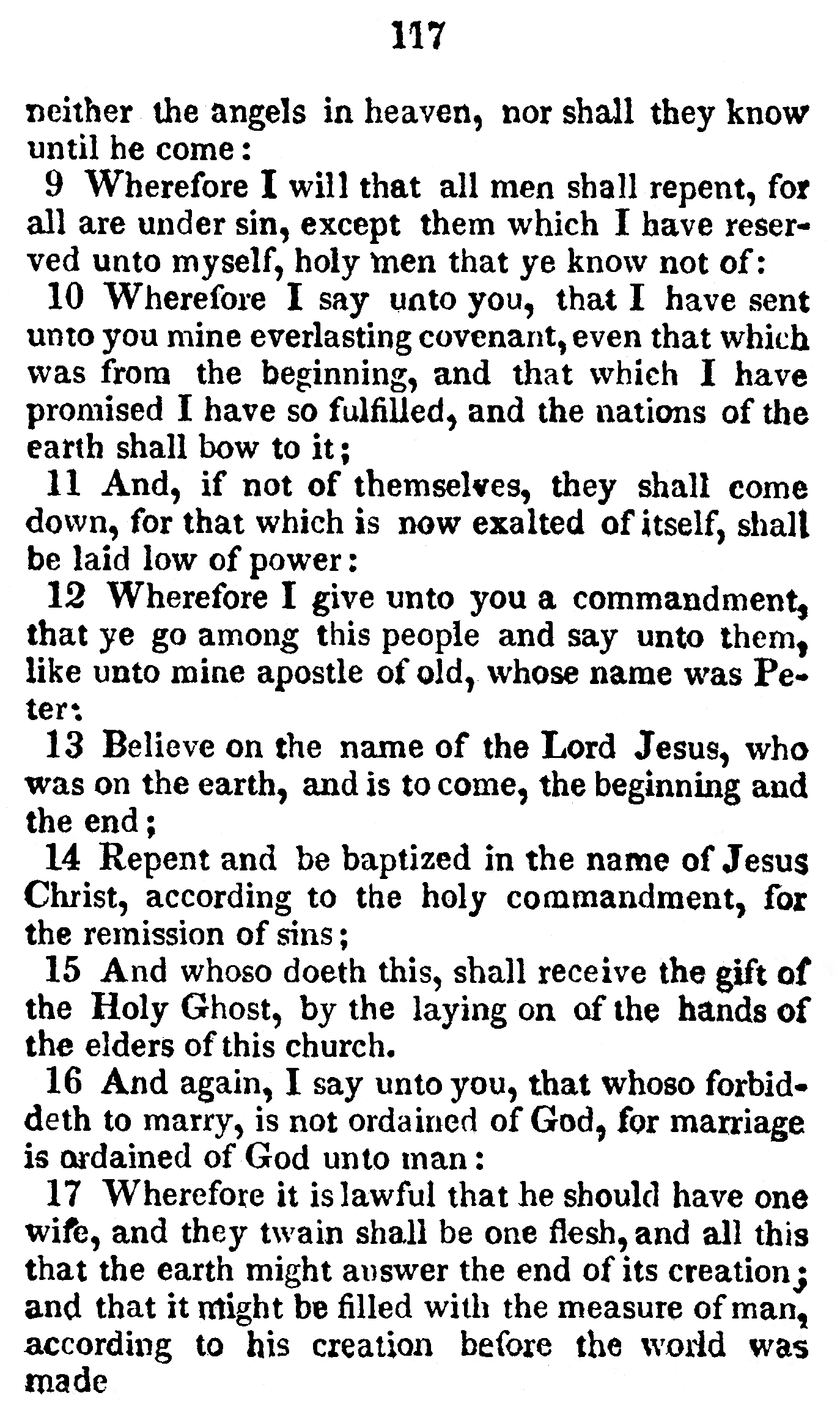 Book Of Commandments 1833 Page 117