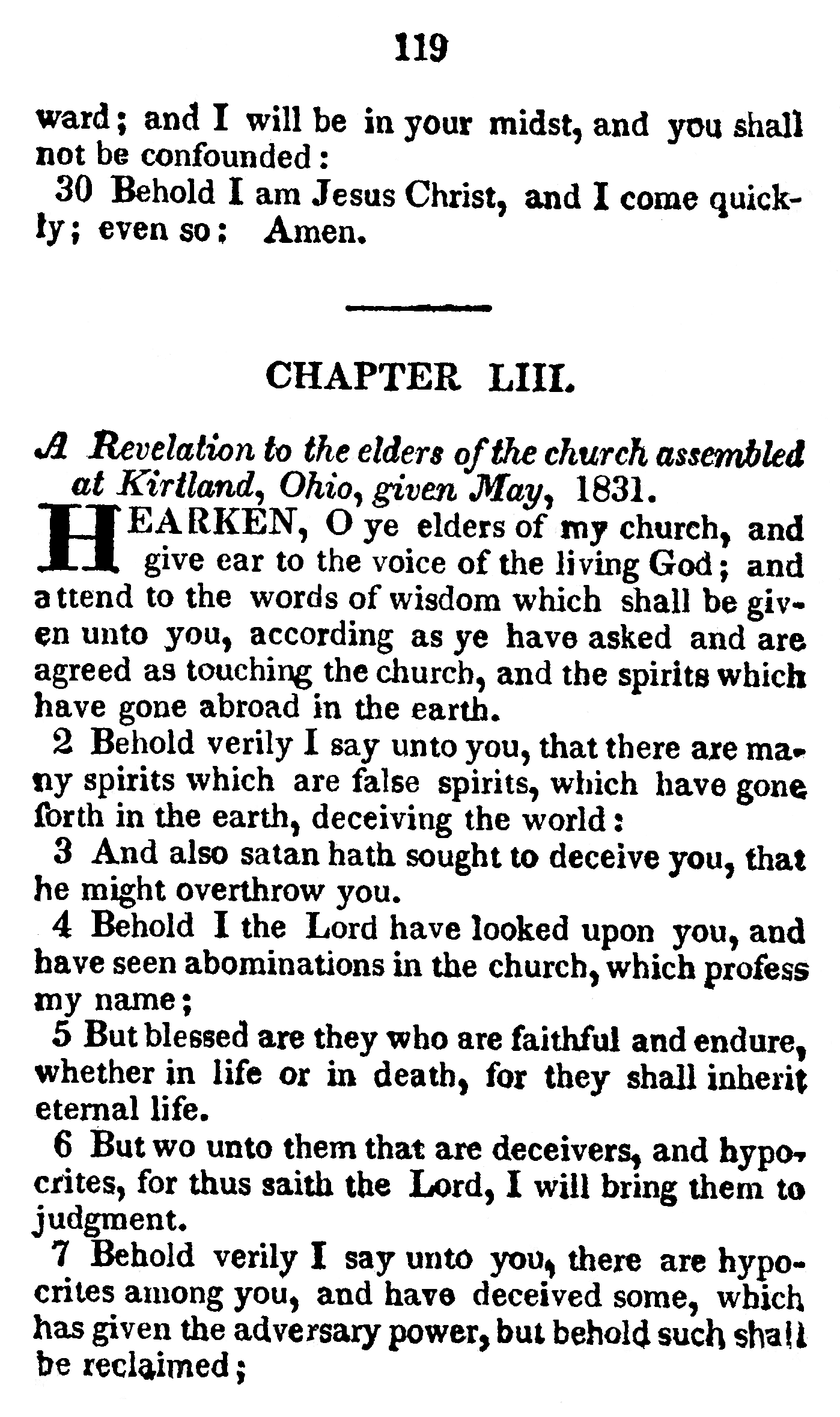 Book Of Commandments 1833 Page 119