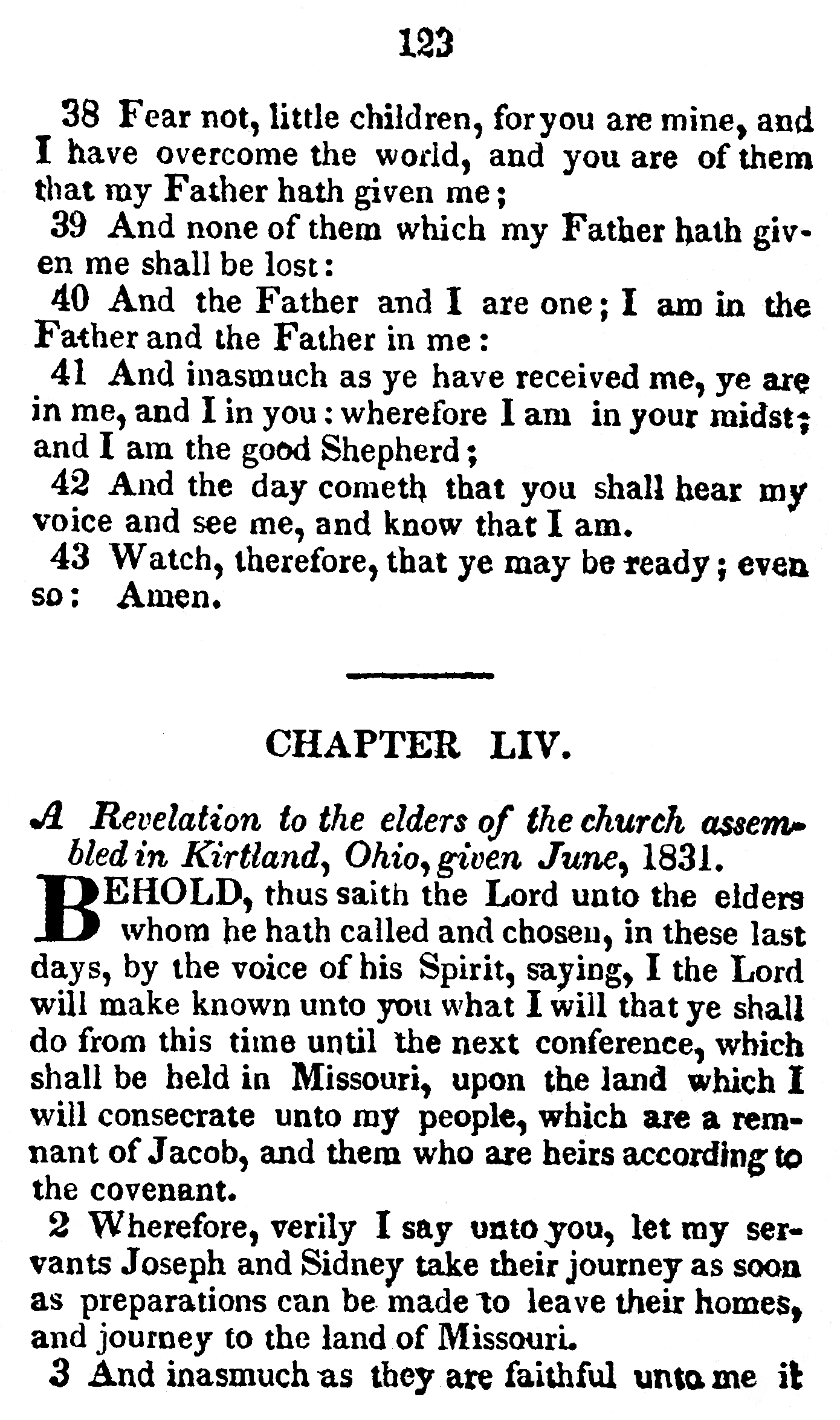 Book Of Commandments 1833 Page 123