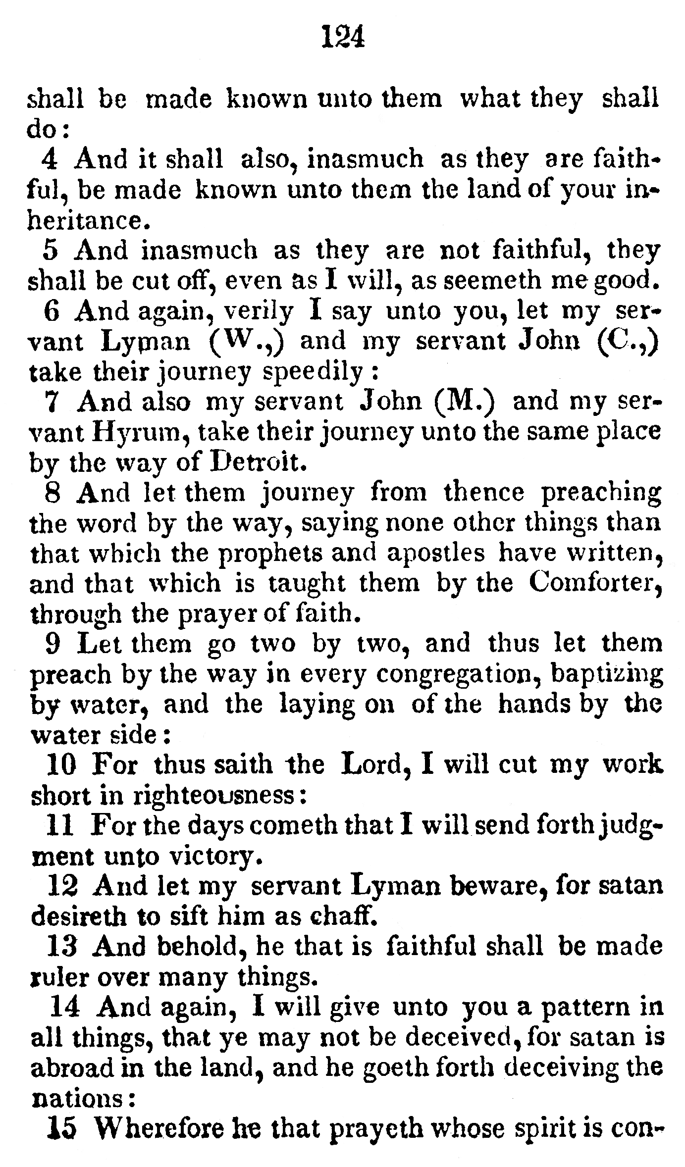 Book Of Commandments 1833 Page 124
