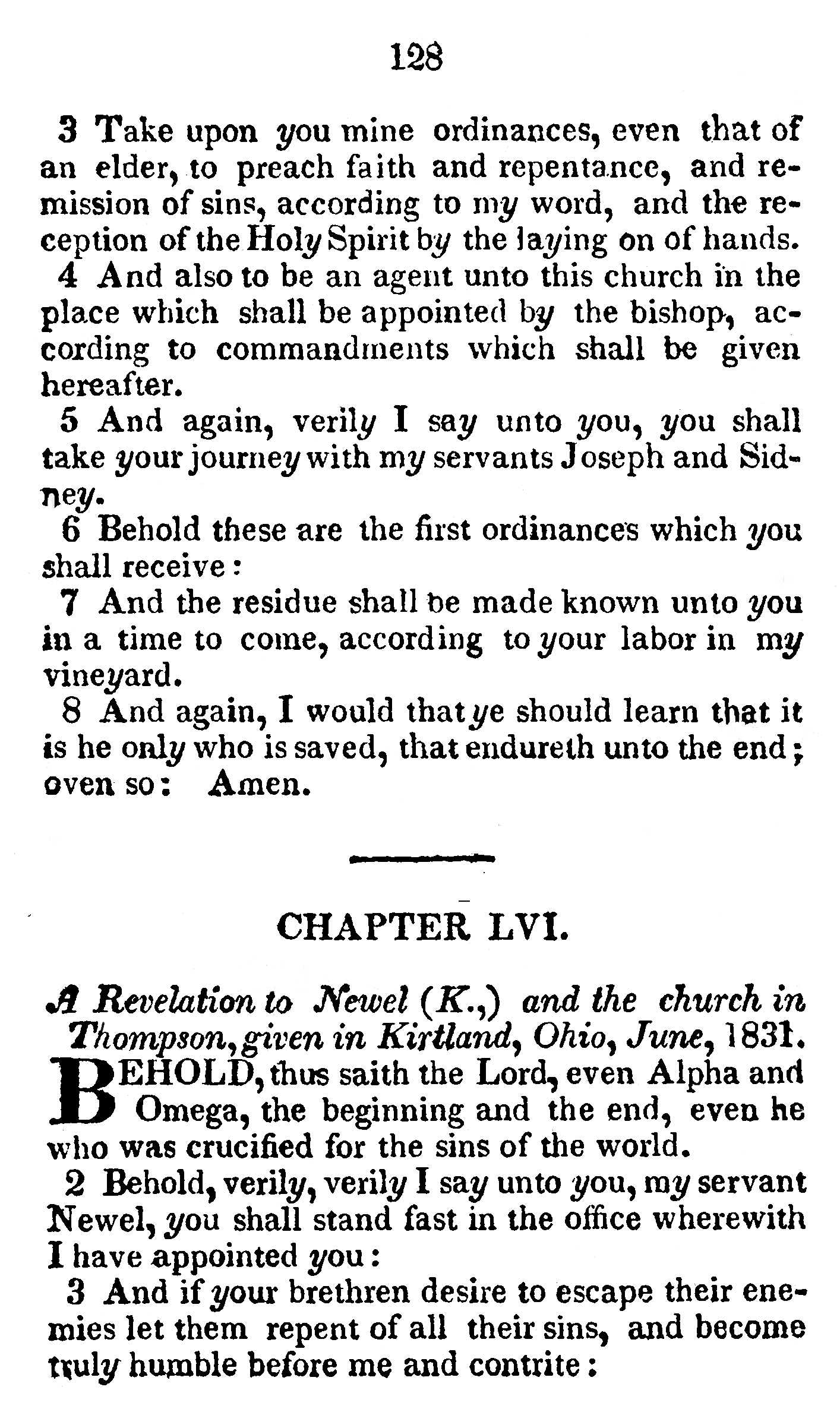Book Of Commandments 1833 Page 128