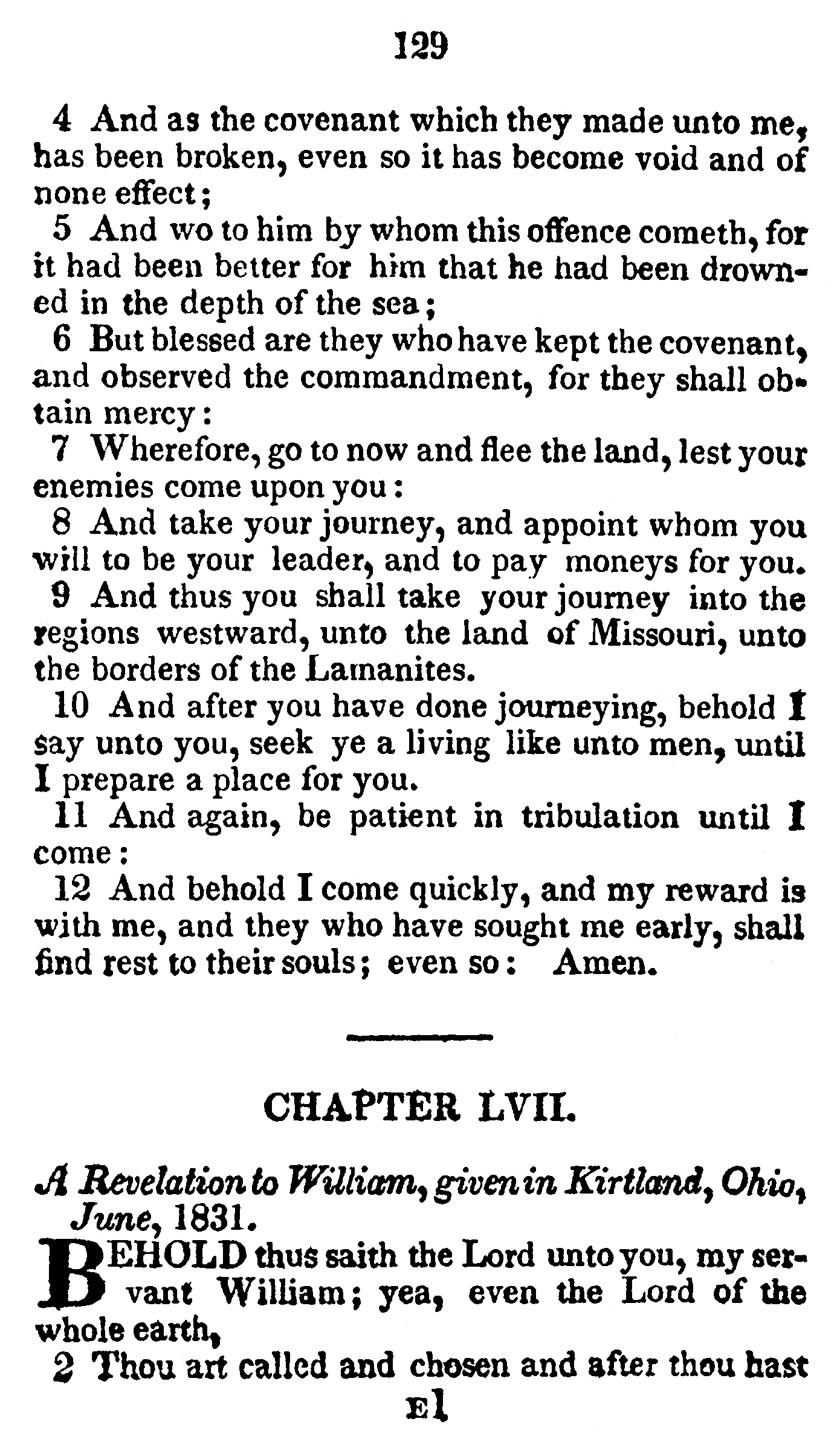 Book Of Commandments 1833 Page 129
