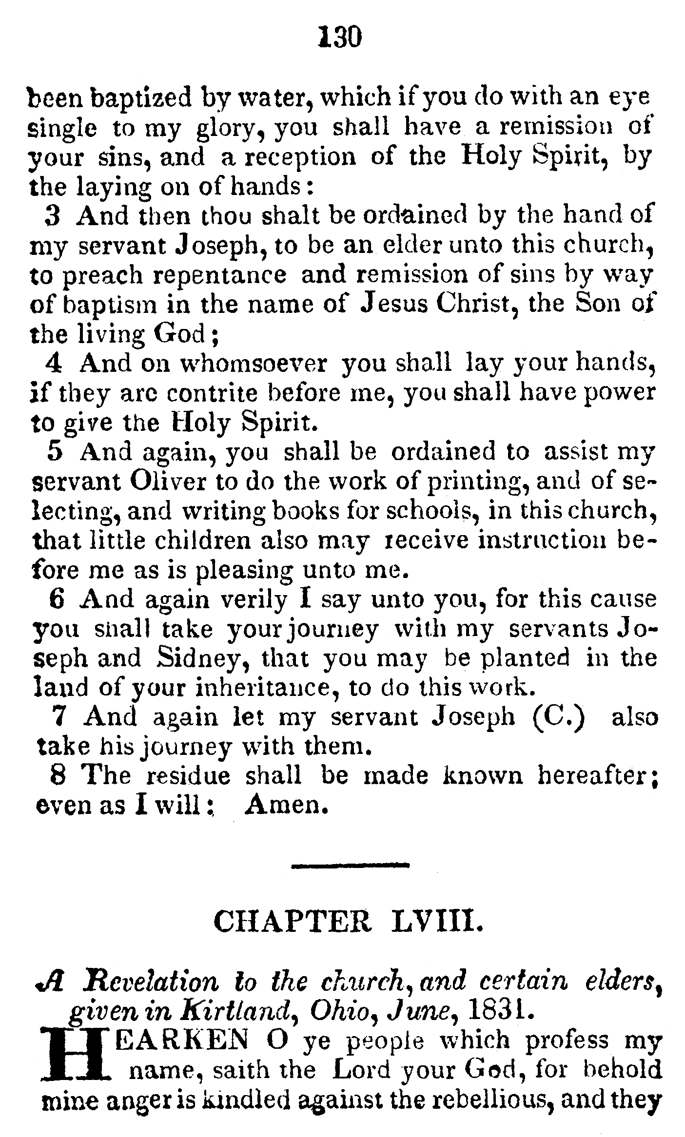 Book Of Commandments 1833 Page 130