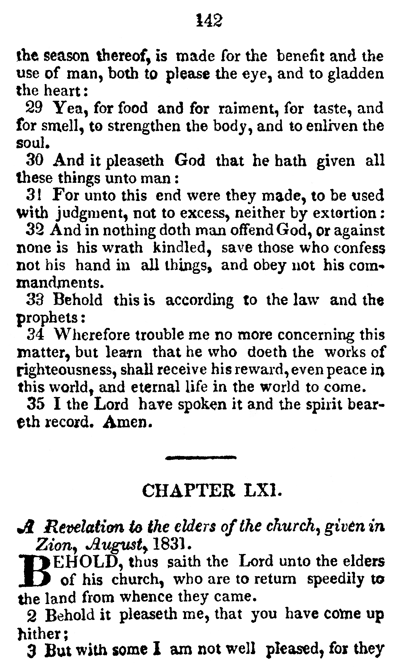 Book Of Commandments 1833 Page 142