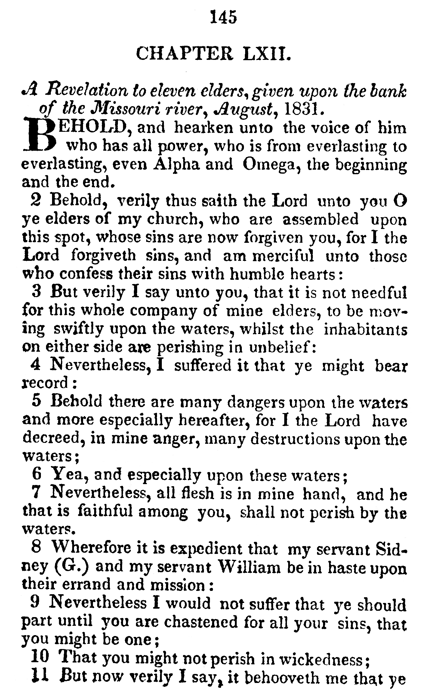 Book Of Commandments 1833 Page 145