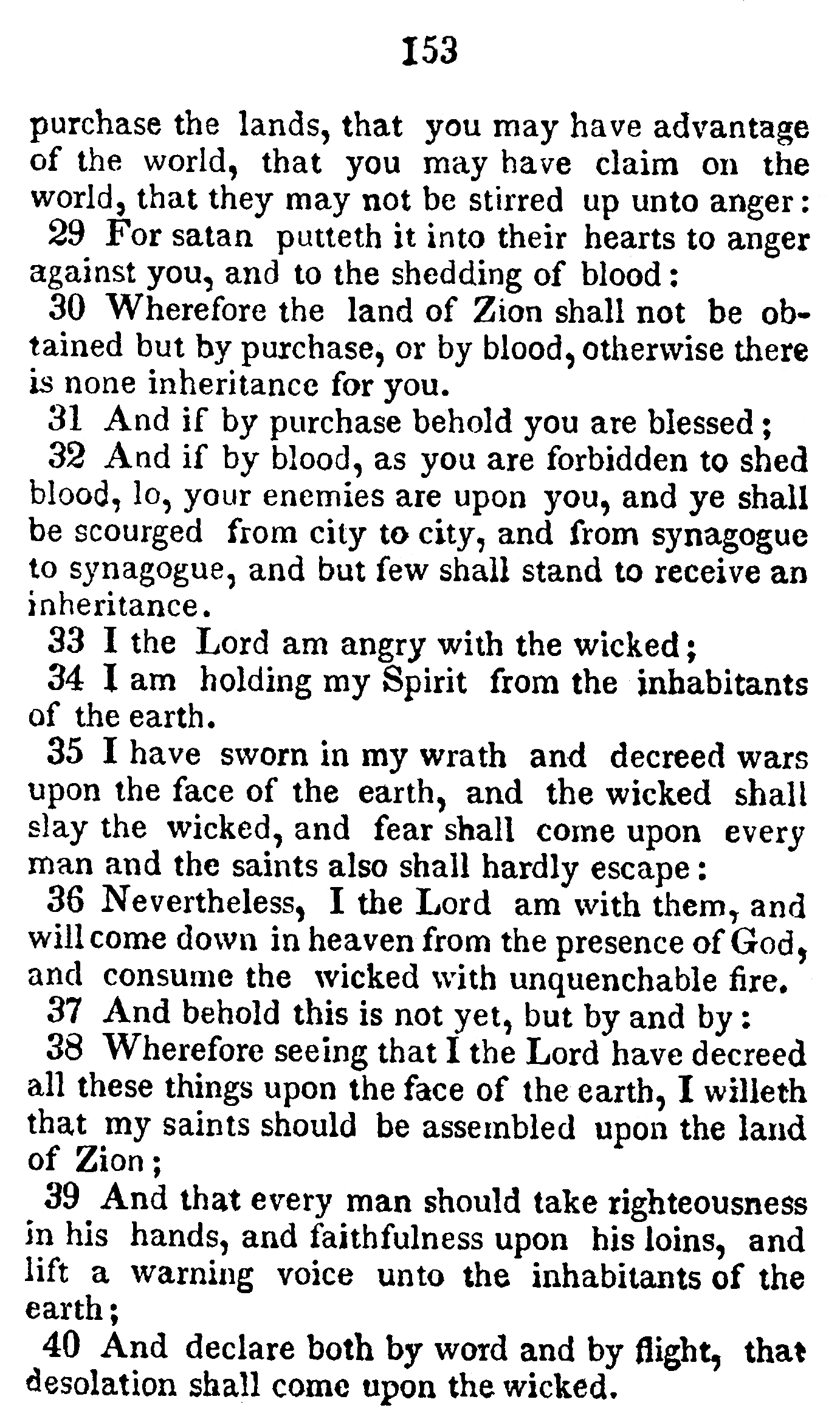 Book Of Commandments 1833 Page 153