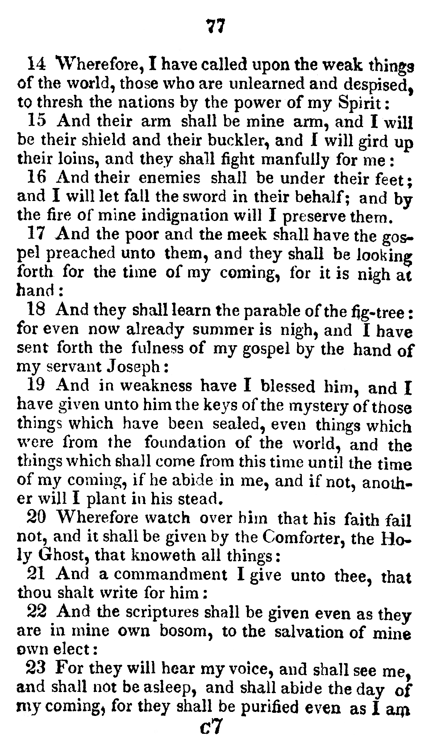 Book Of Commandments 1833 Page 77