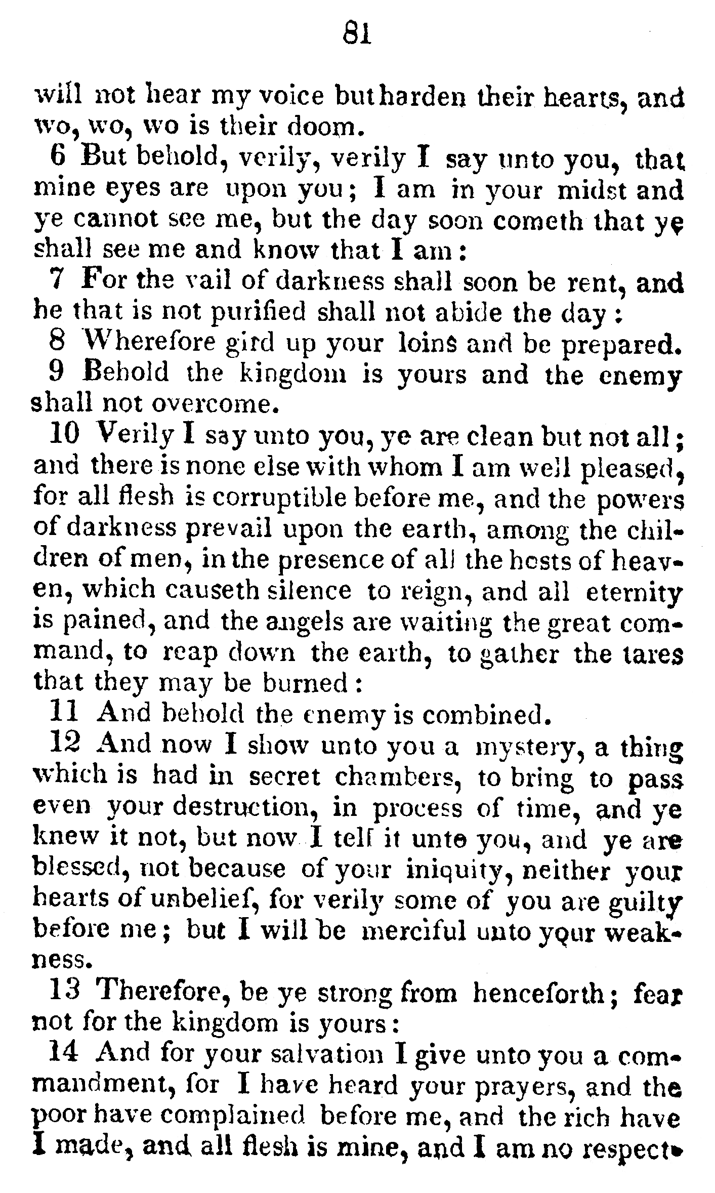 Book Of Commandments 1833 Page 81