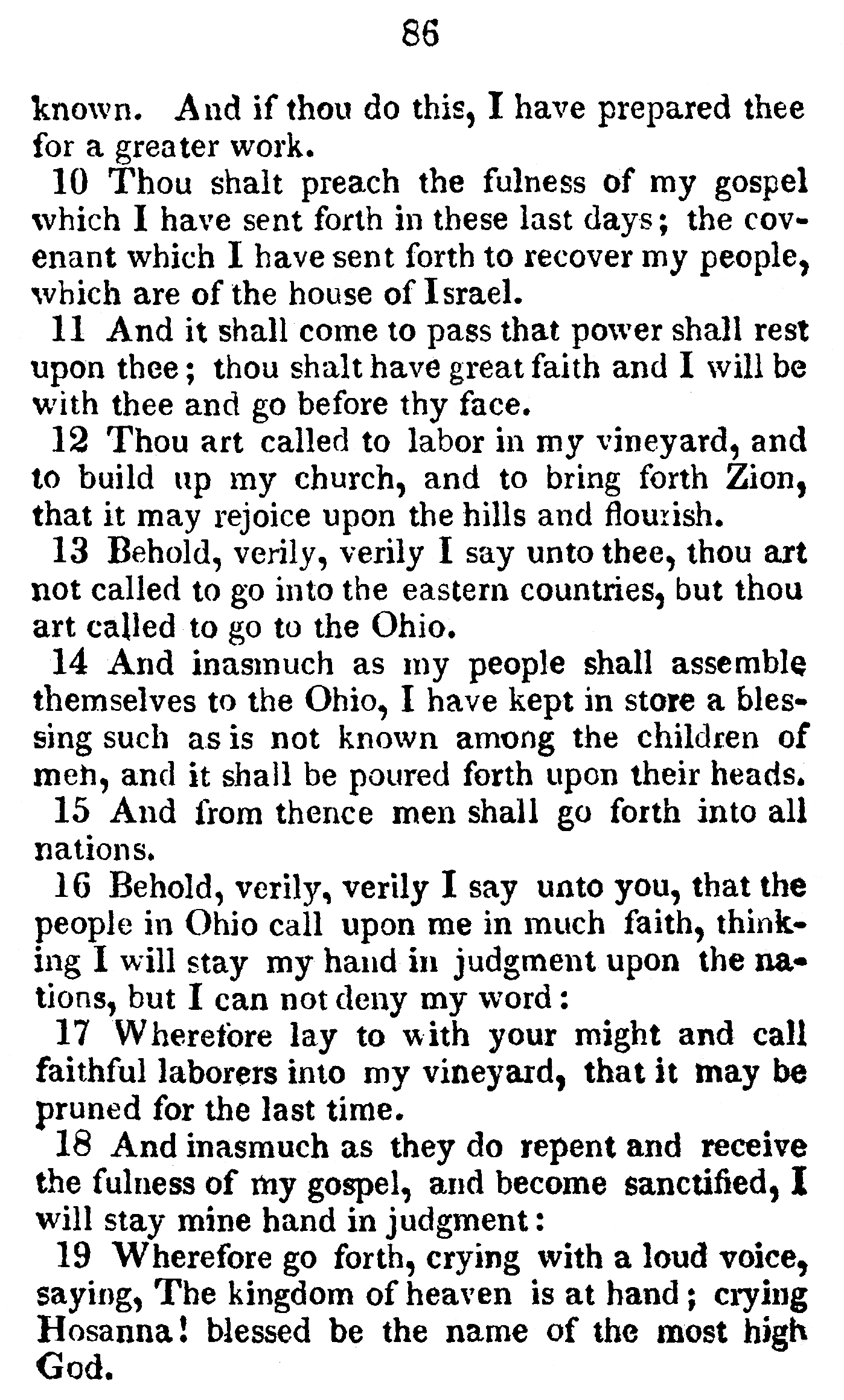 Book Of Commandments 1833 Page 86