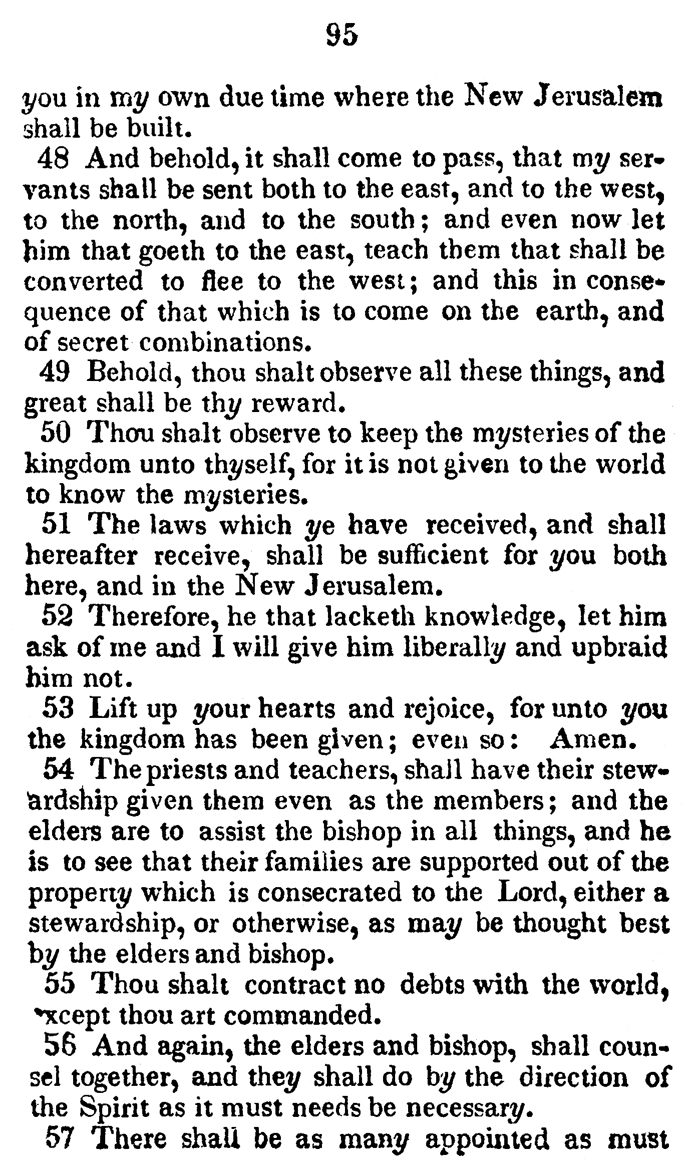 Book Of Commandments 1833 Page 95