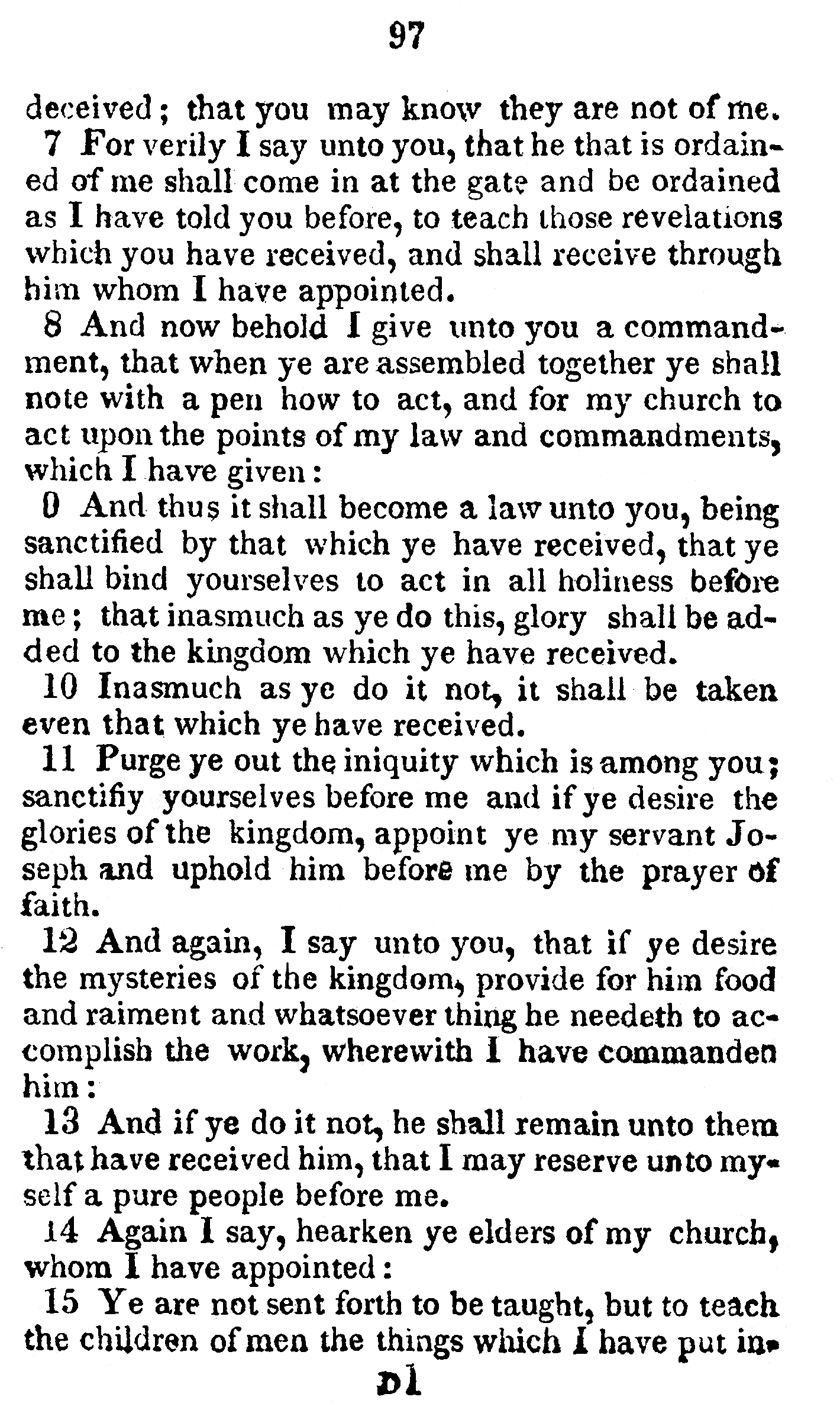 Book Of Commandments 1833 Page 97