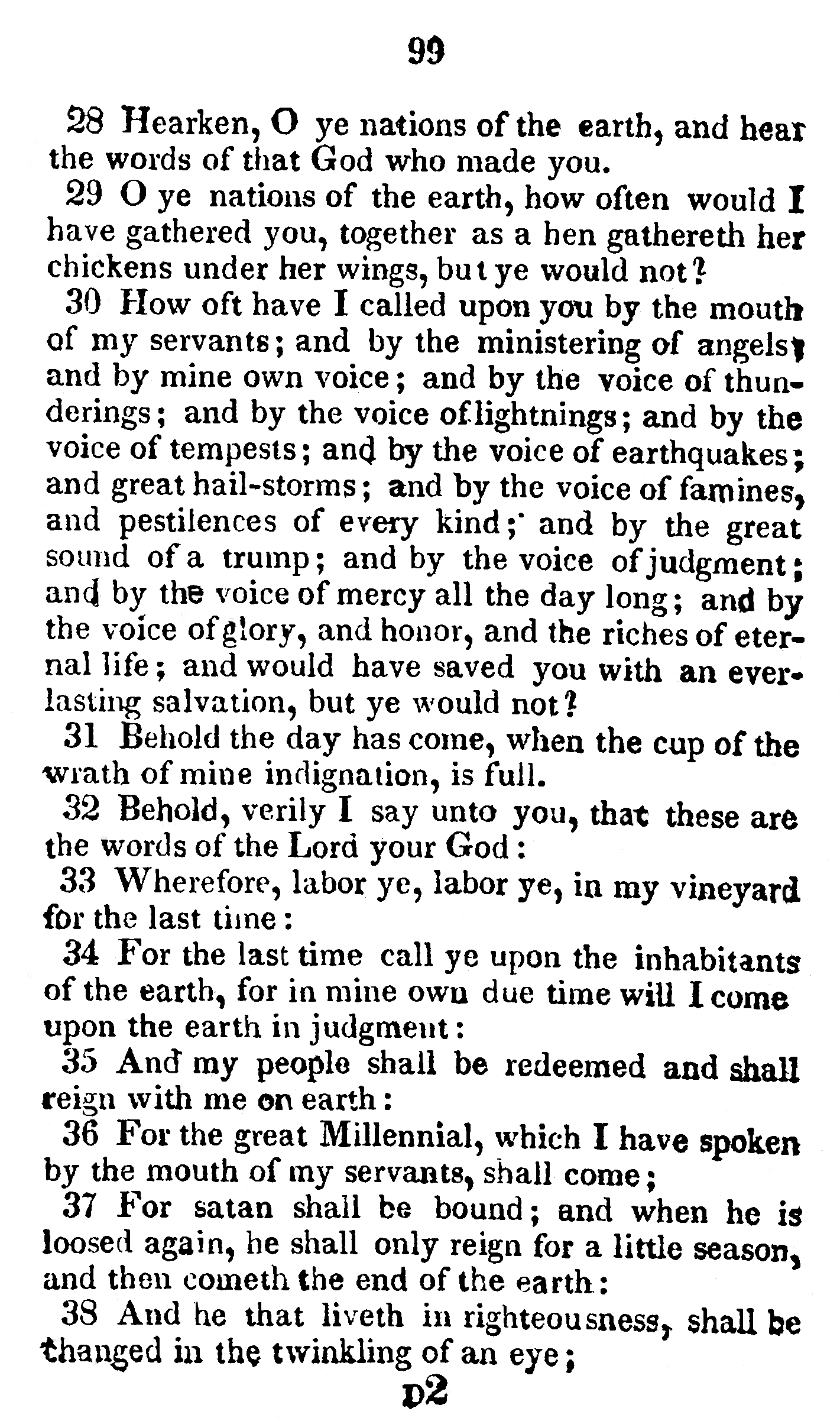 Book Of Commandments 1833 Page 99