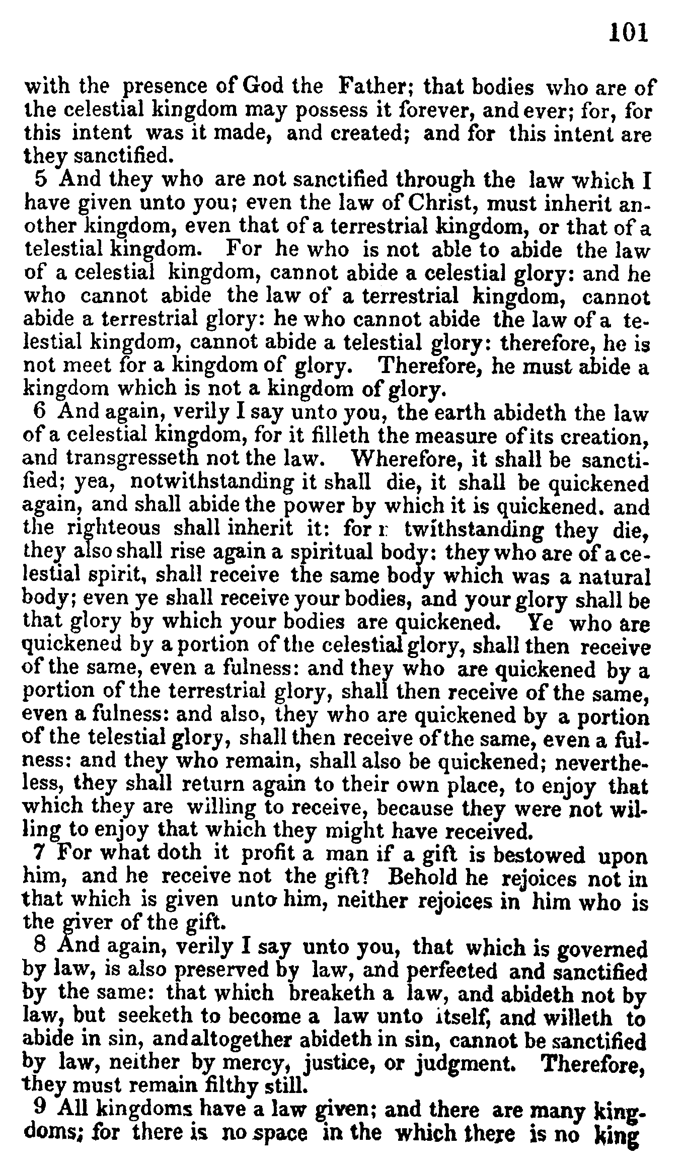 Doctrine and Covenants 1835 edition p.101