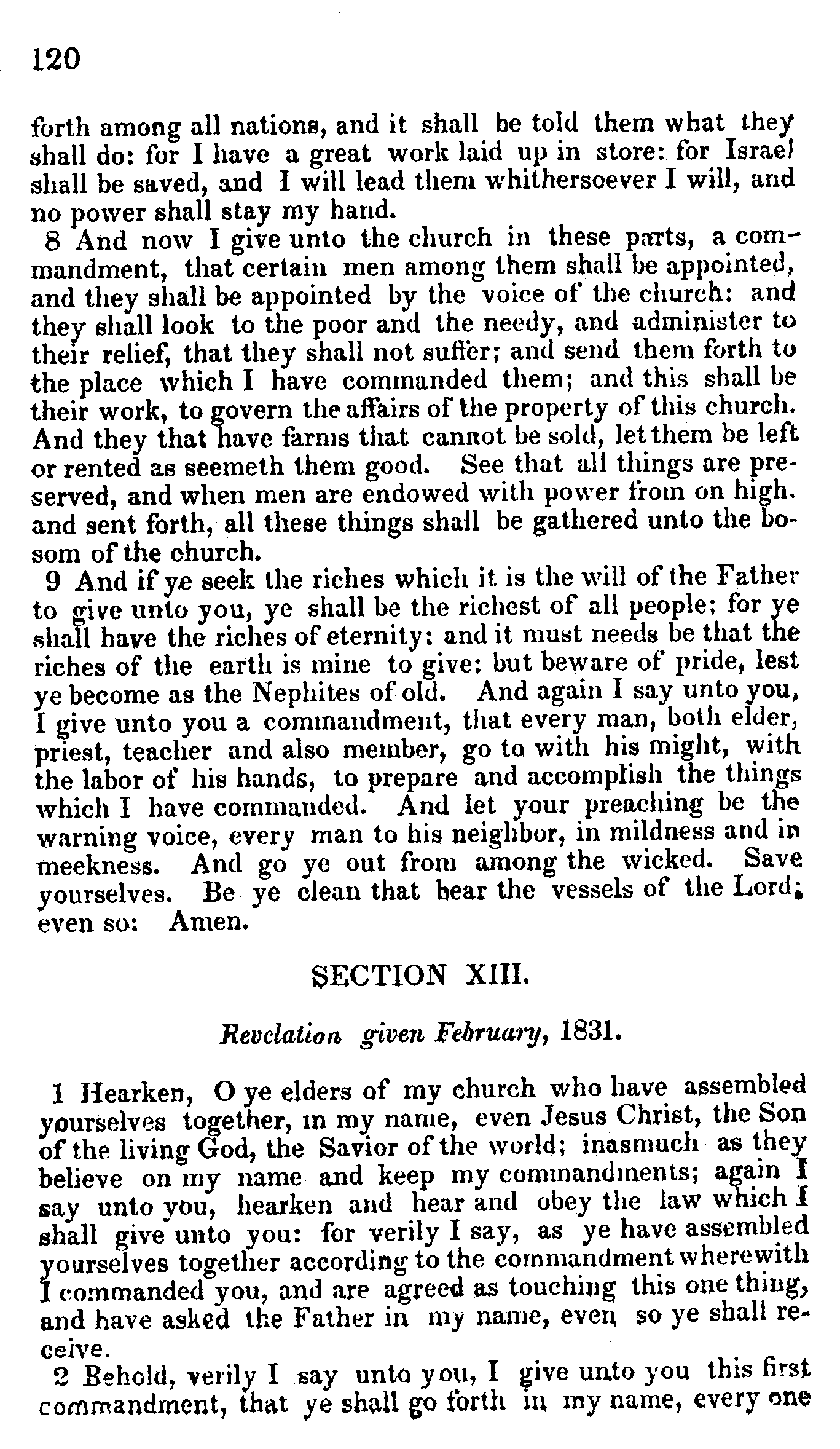 Doctrine And Covenants Page 120