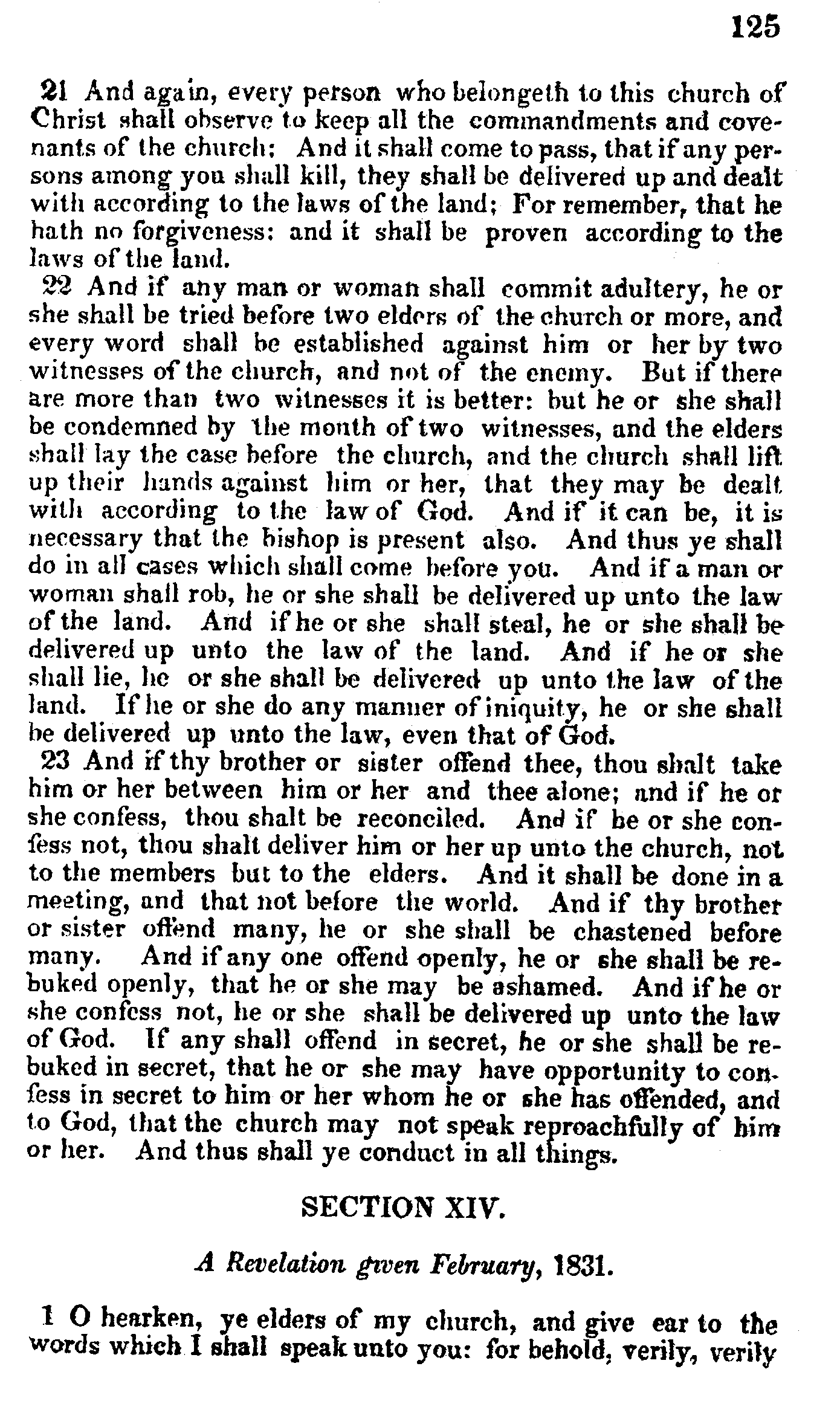Doctrine And Covenants Page 125