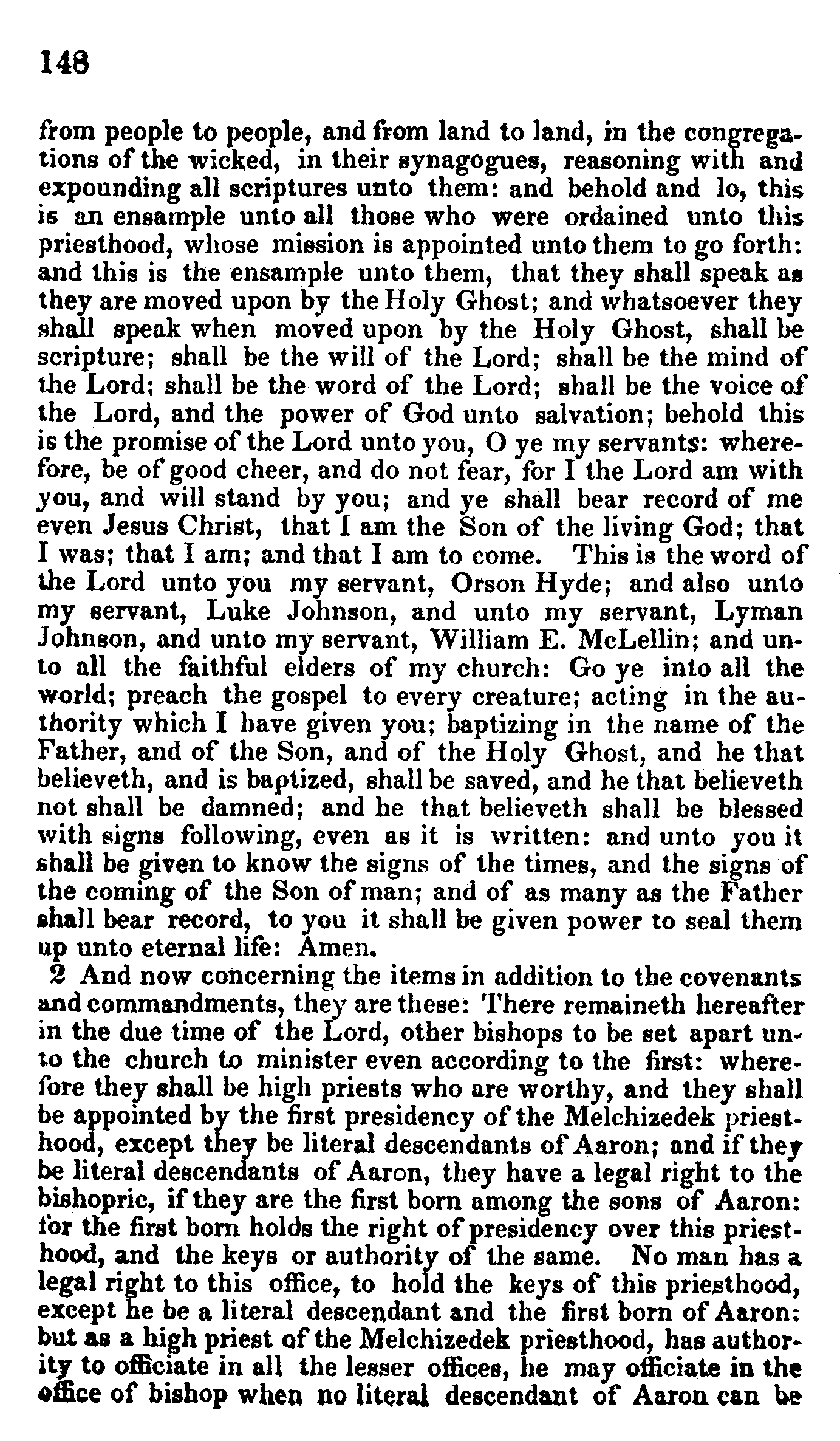 Doctrine And Covenants Page 148