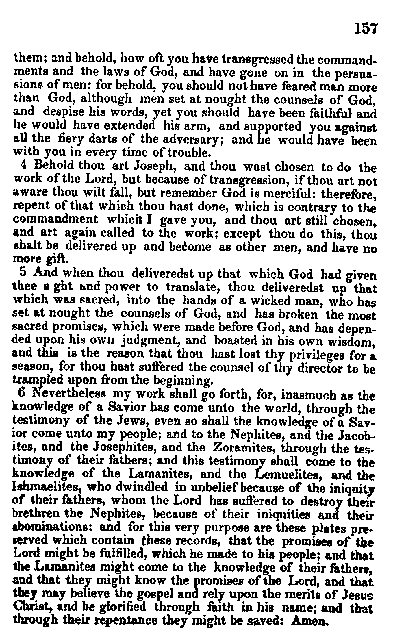 Doctrine And Covenants Page 157
