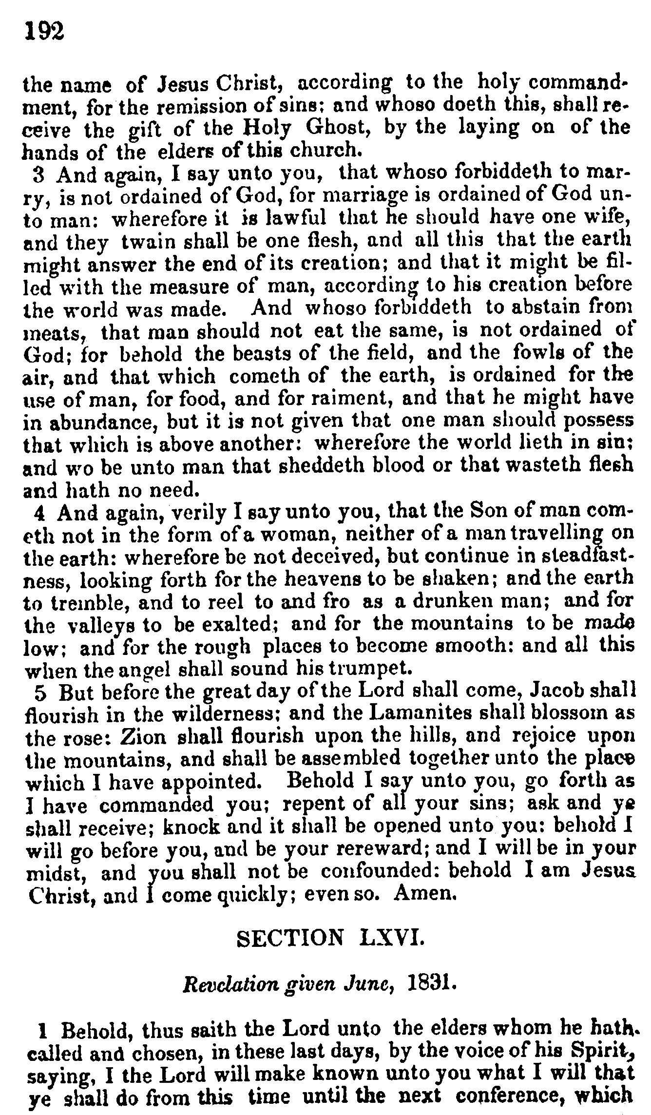 Doctrine And Covenants Page 192