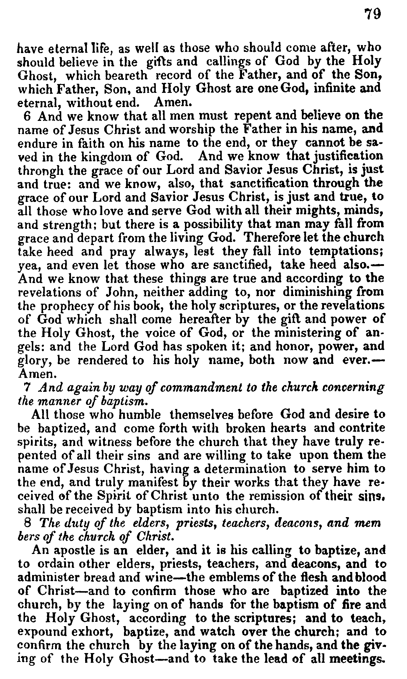 Doctrine and Covenants 1835 edition p.79