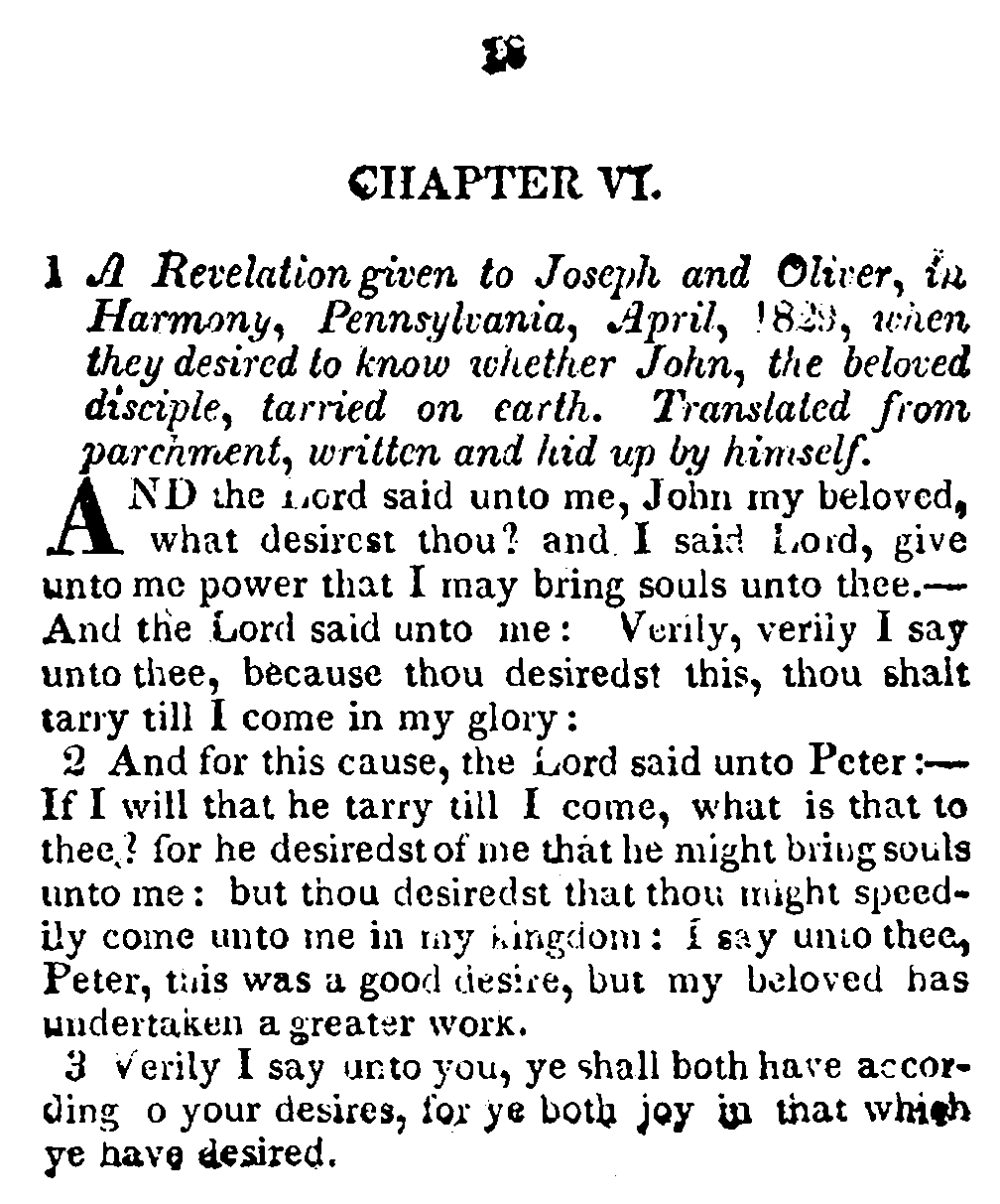 Book of Commandments (1835), Chapter 6