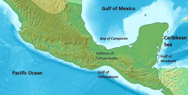 Bodies of Water around Mesoamerica