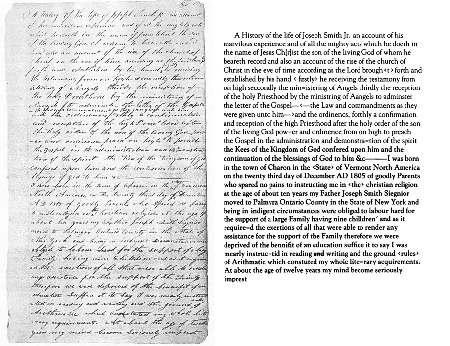 Joseph Smith Papers, History 1832 p.1