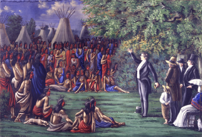 Joseph Smith Preaching To The Indians