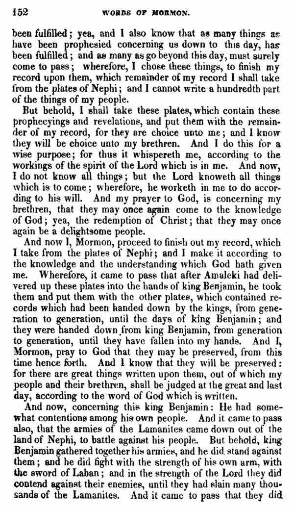 Book Of Mormon - Words of Mormon - Page 152