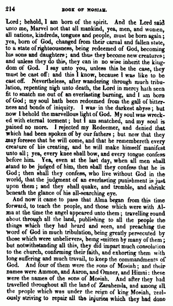 Book Of Mormon - Mosiah - Page 214