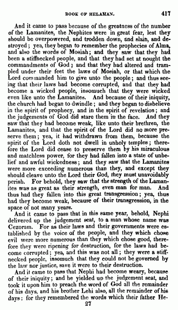 Book Of Mormon - Helaman - Page 417