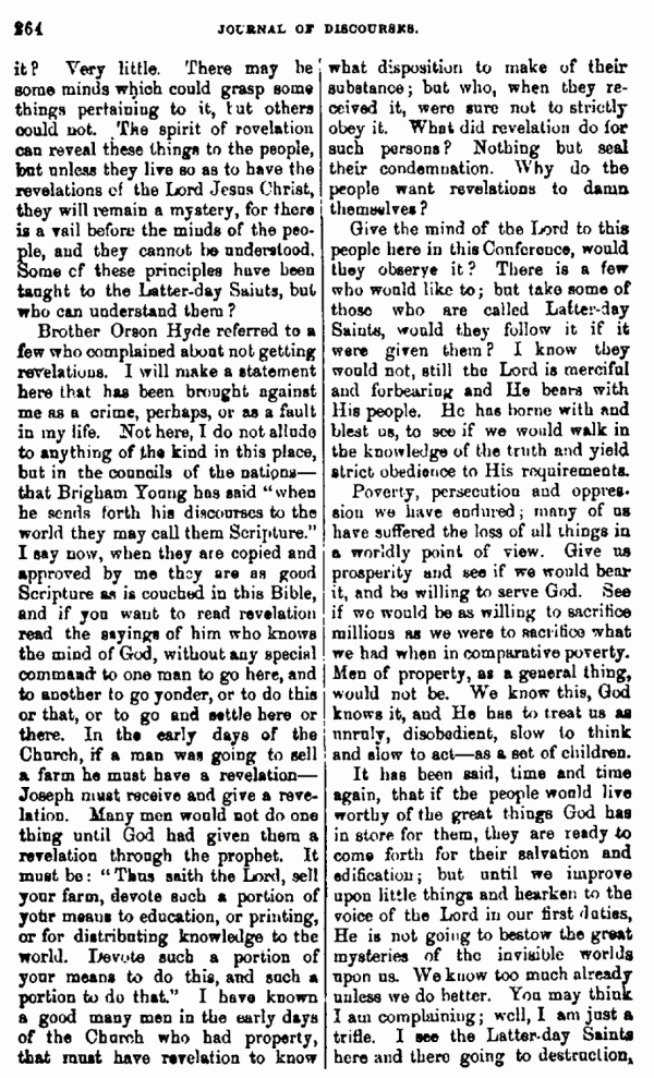 Journal of Discourses, vol. 13, p. 264