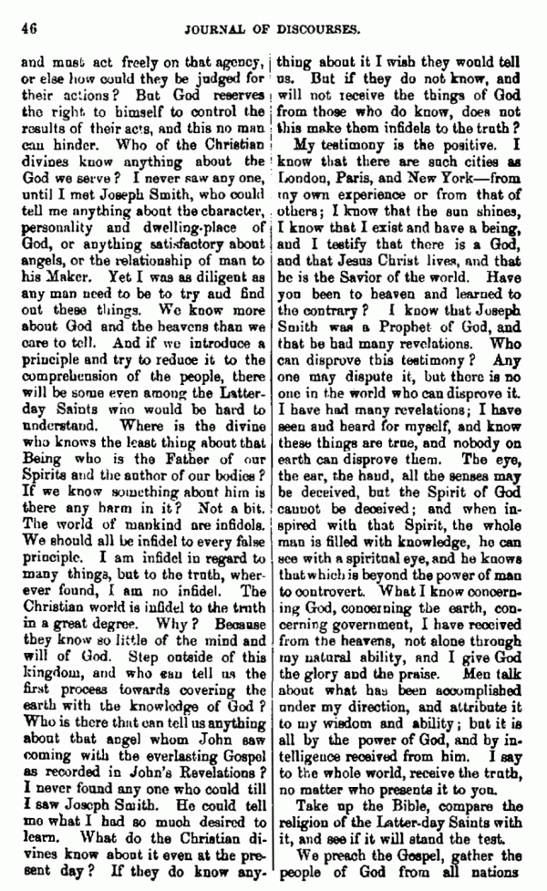 Journal of Discourses, vol. 16, p. 46