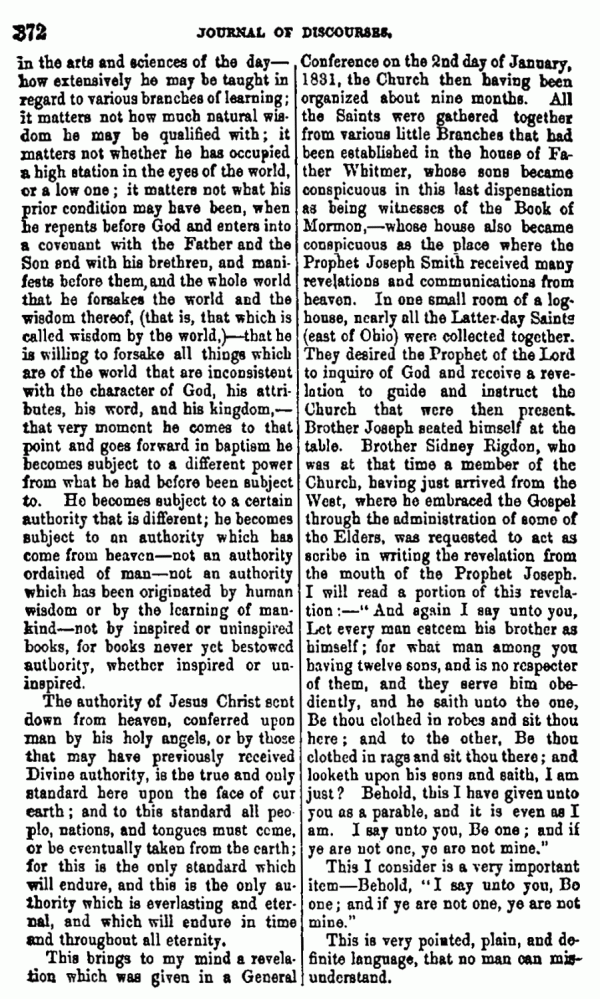 Journal of Discourses, vol. 7, p. 372