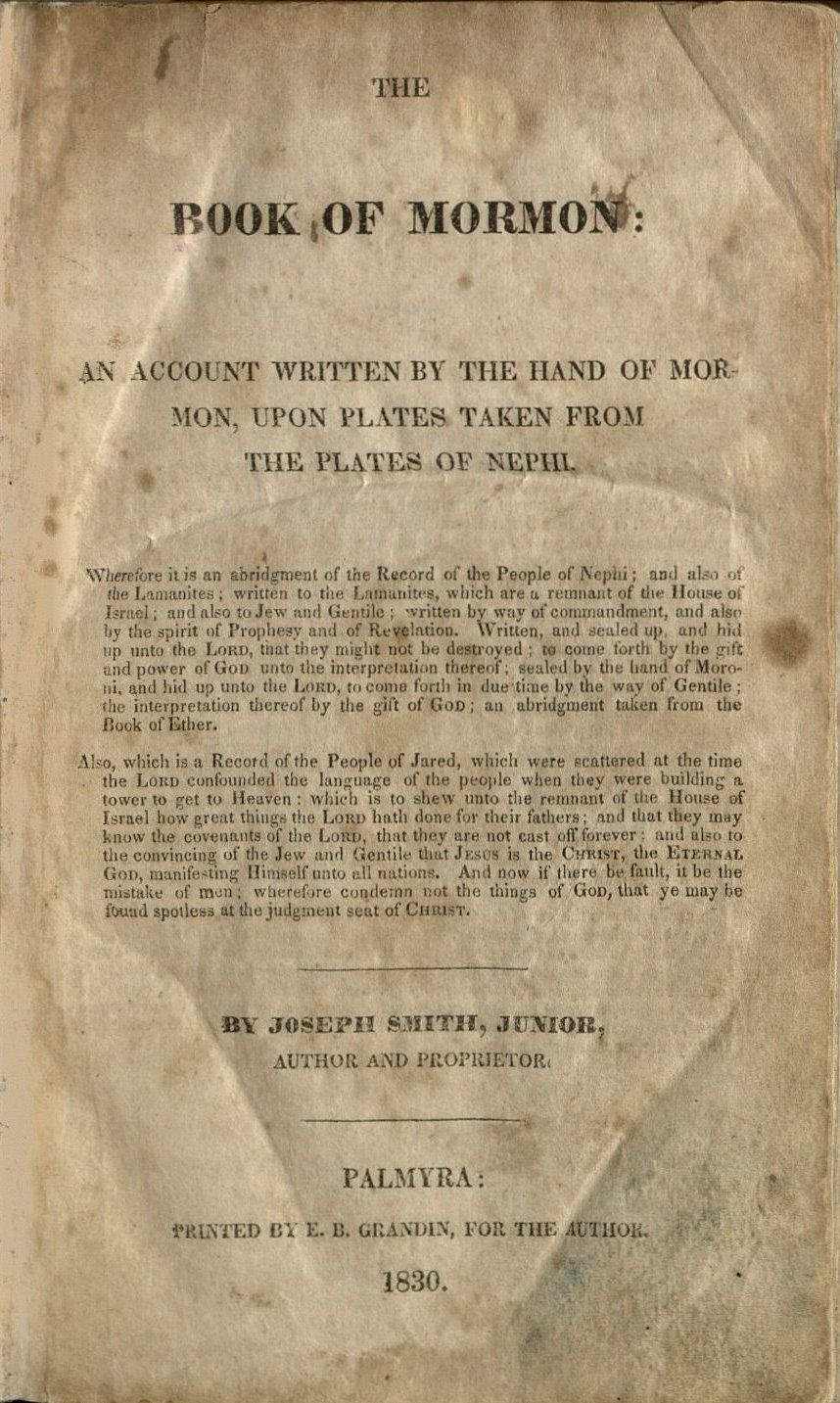 Book of Mormon Title Page